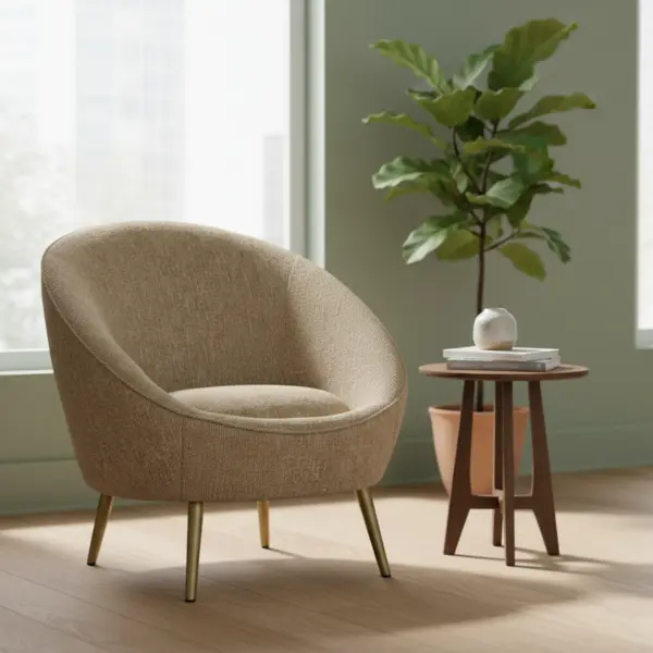 Dwella Accent Chair - Light Brown