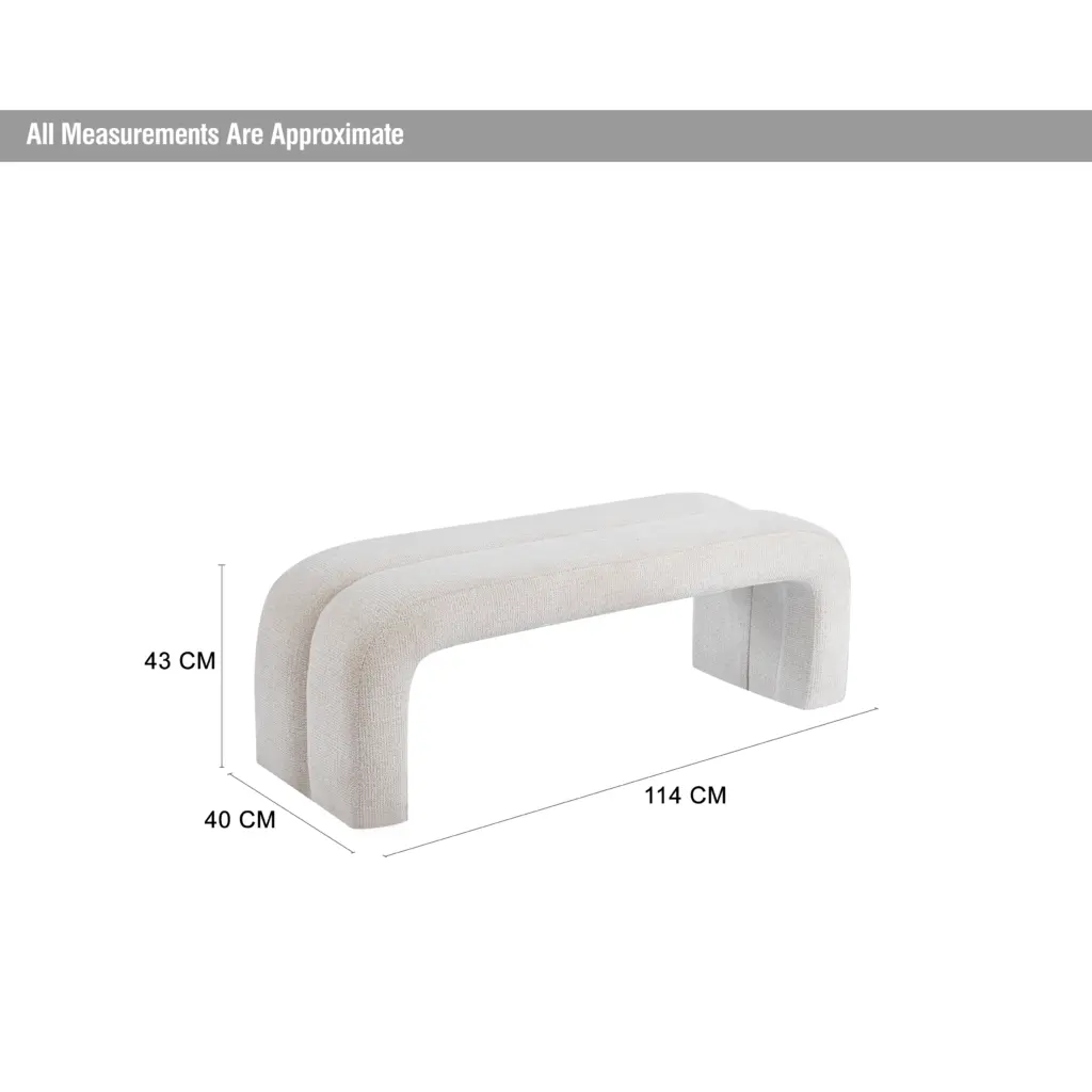 Faro Bench Beige Dim United Furniture