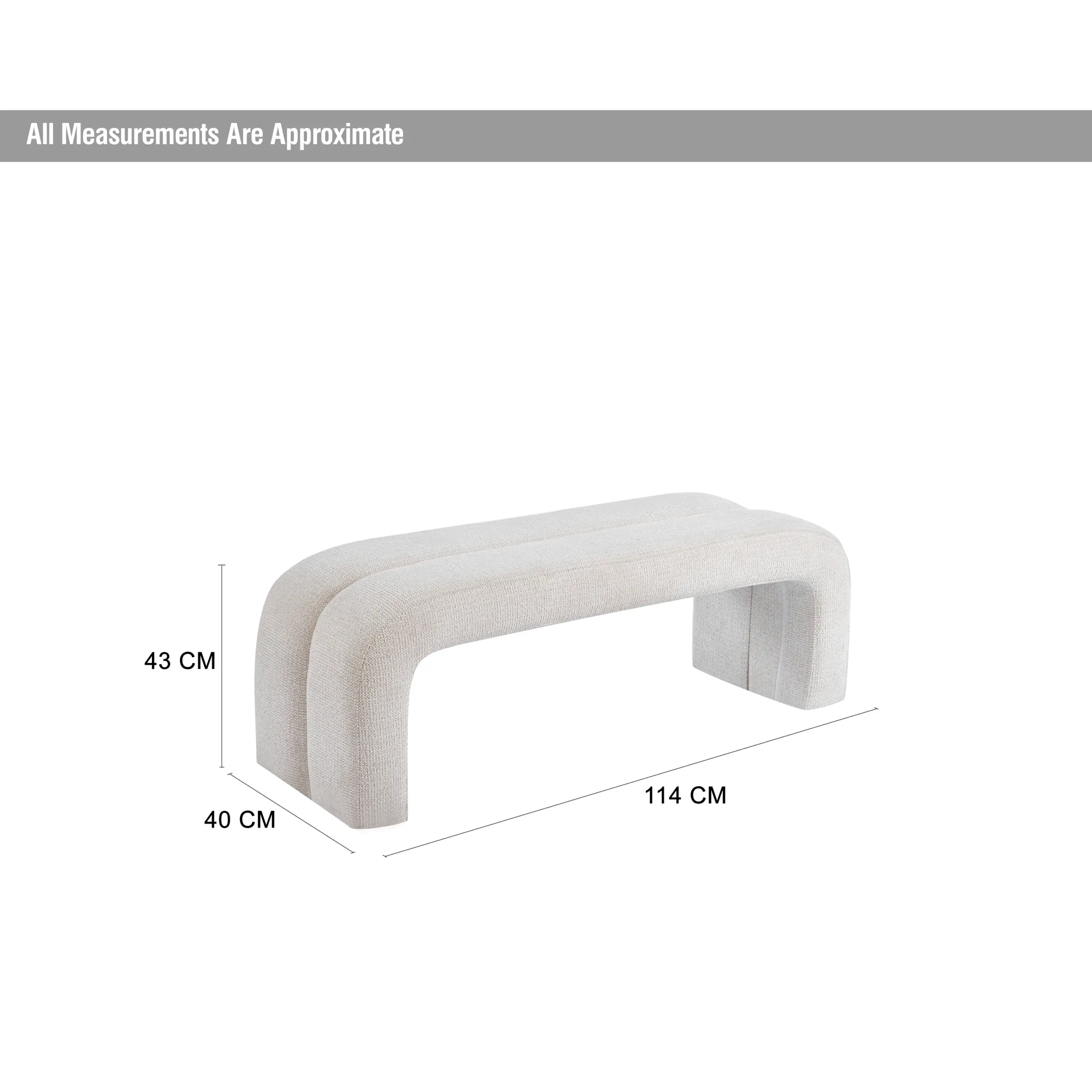 Faro Bench Beige Dim United Furniture