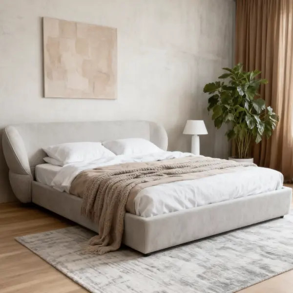 Jouri King Bed - Beige