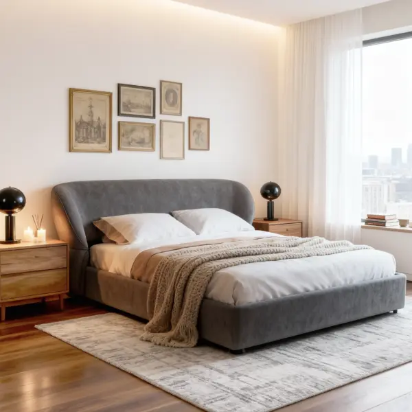 Jouri Queen Bed - Grey