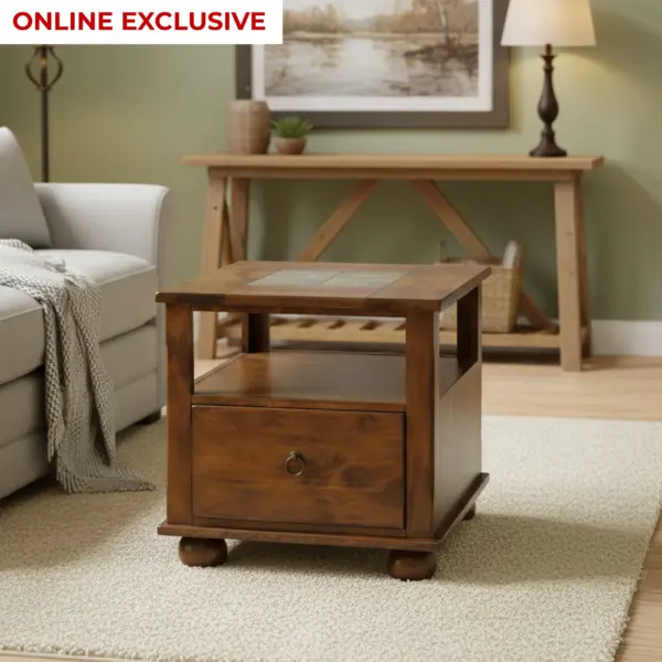 Santa Fe End Table W/Drawers