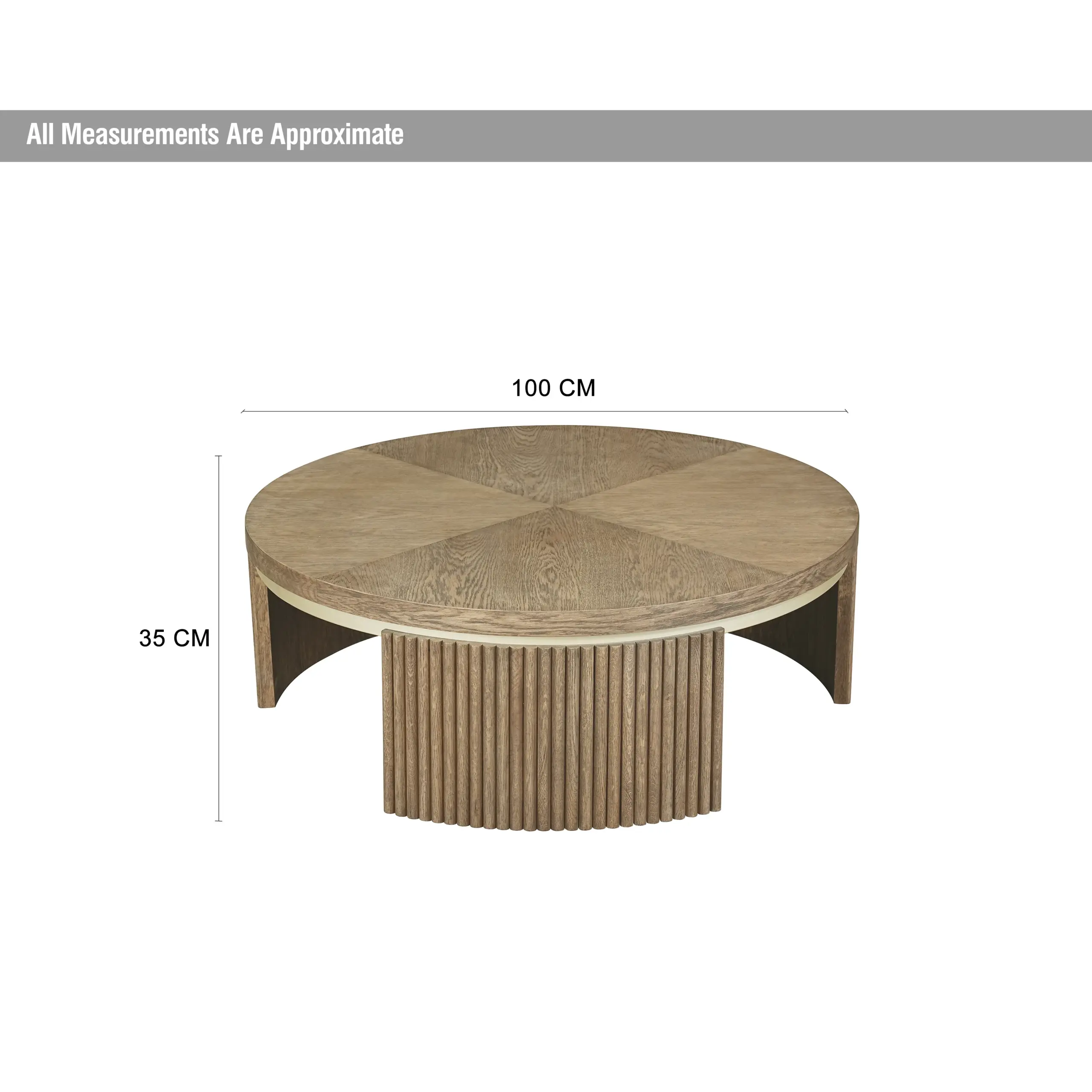 Solvi Coffee Table Light Brown Dim United Furniture