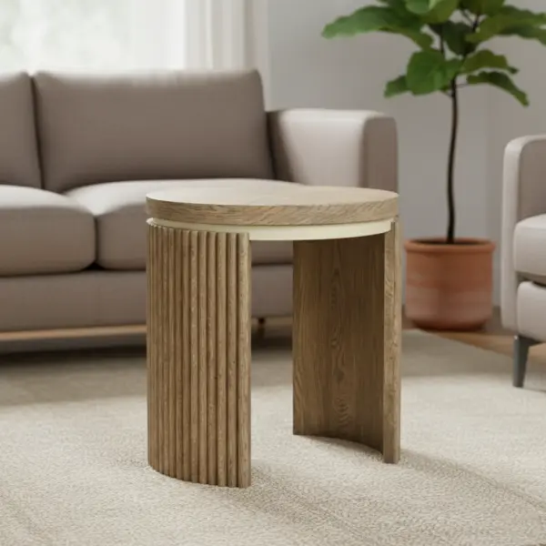 Solvi End Table - Light Brown