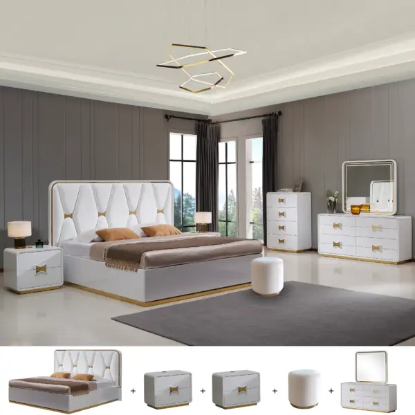 Chelsea 6 Pcs. King Bedroom Set