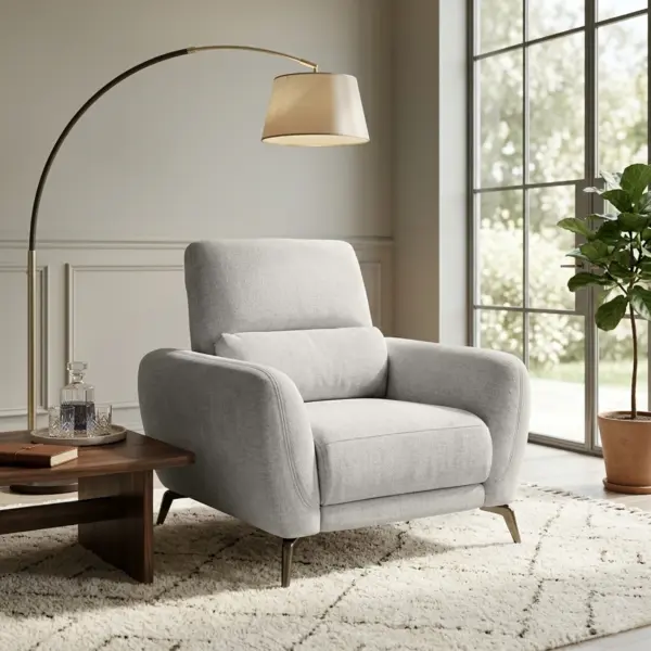 Howard Single Seater with Power Recliner - Light Grey