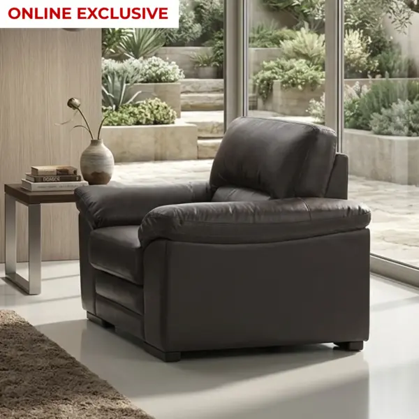 Pisa Leather Single Seater - Dark Brown