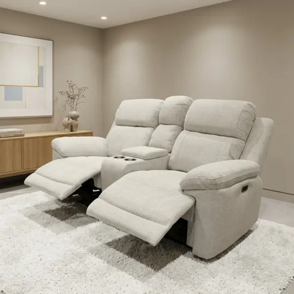 Portia 2 Seater Sofa with Power Recliner and Console