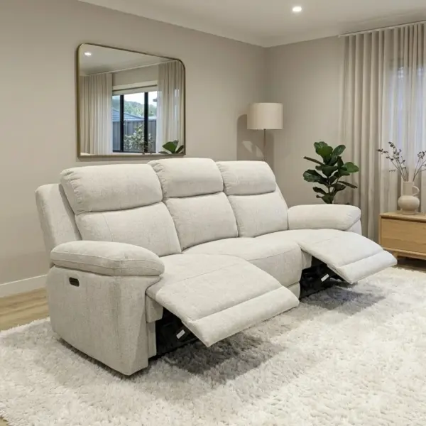 Portia 3 Seater Sofa With Power Recliner