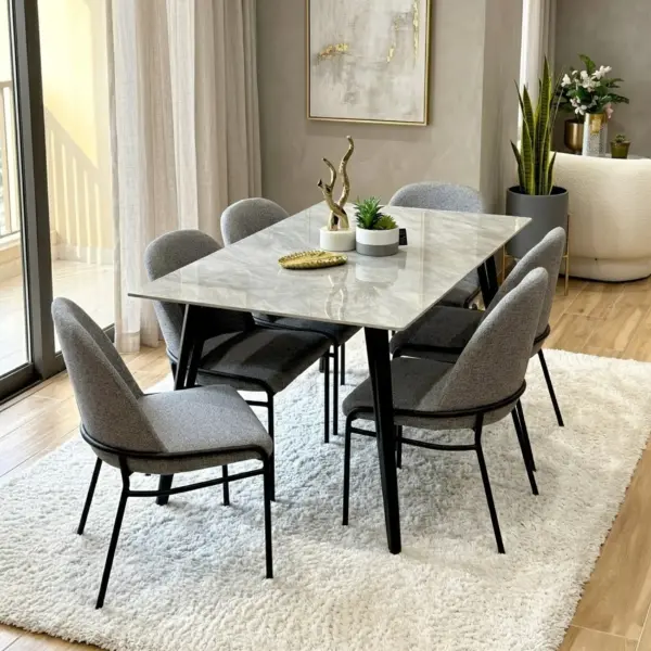 Saffran Dining Table - Grey