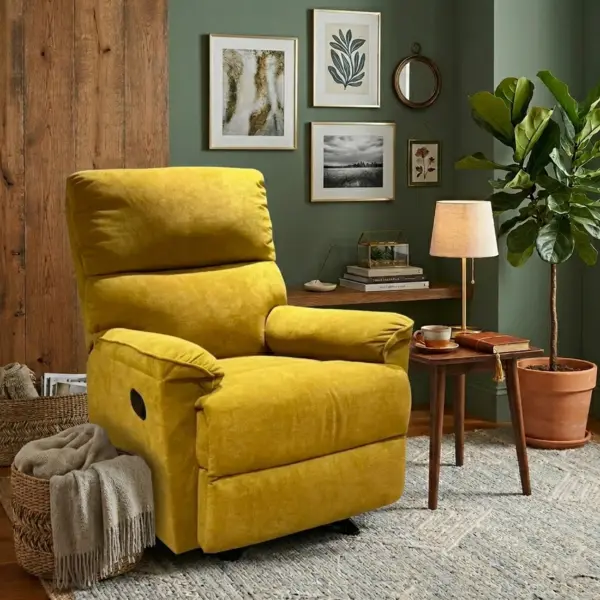 Saka Single Recliner - Yellow