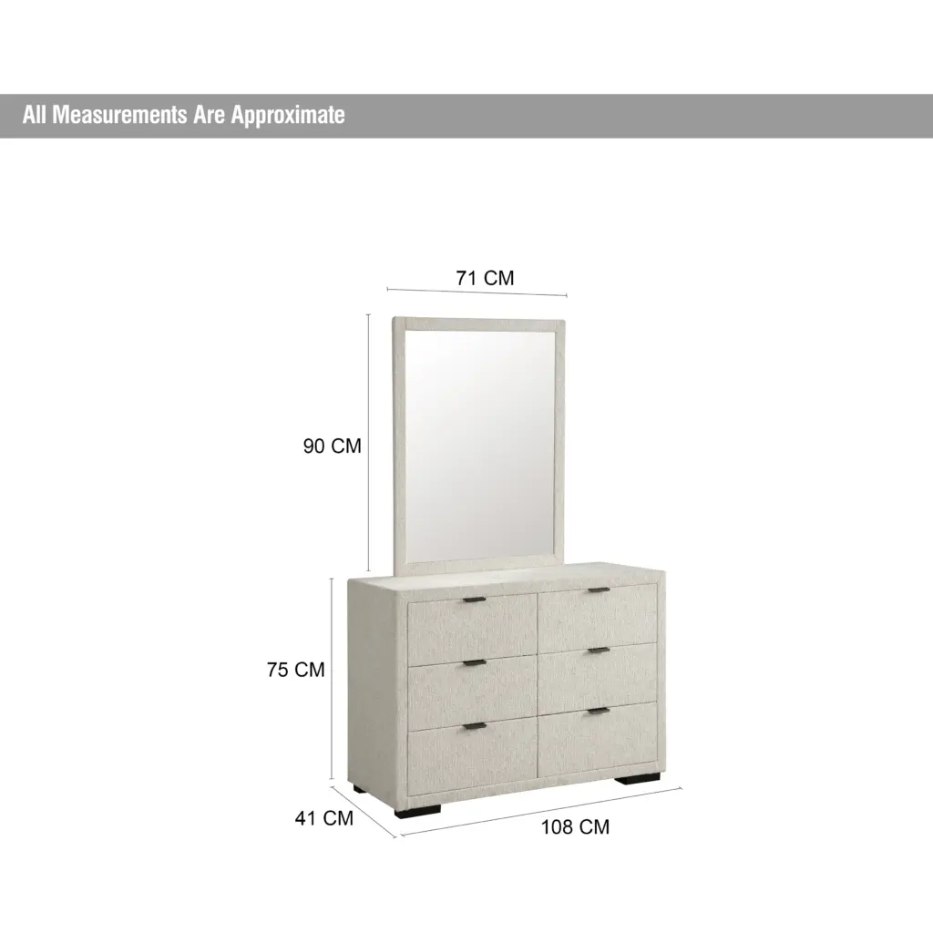 Drema Dresser Mirror Dim United Furniture