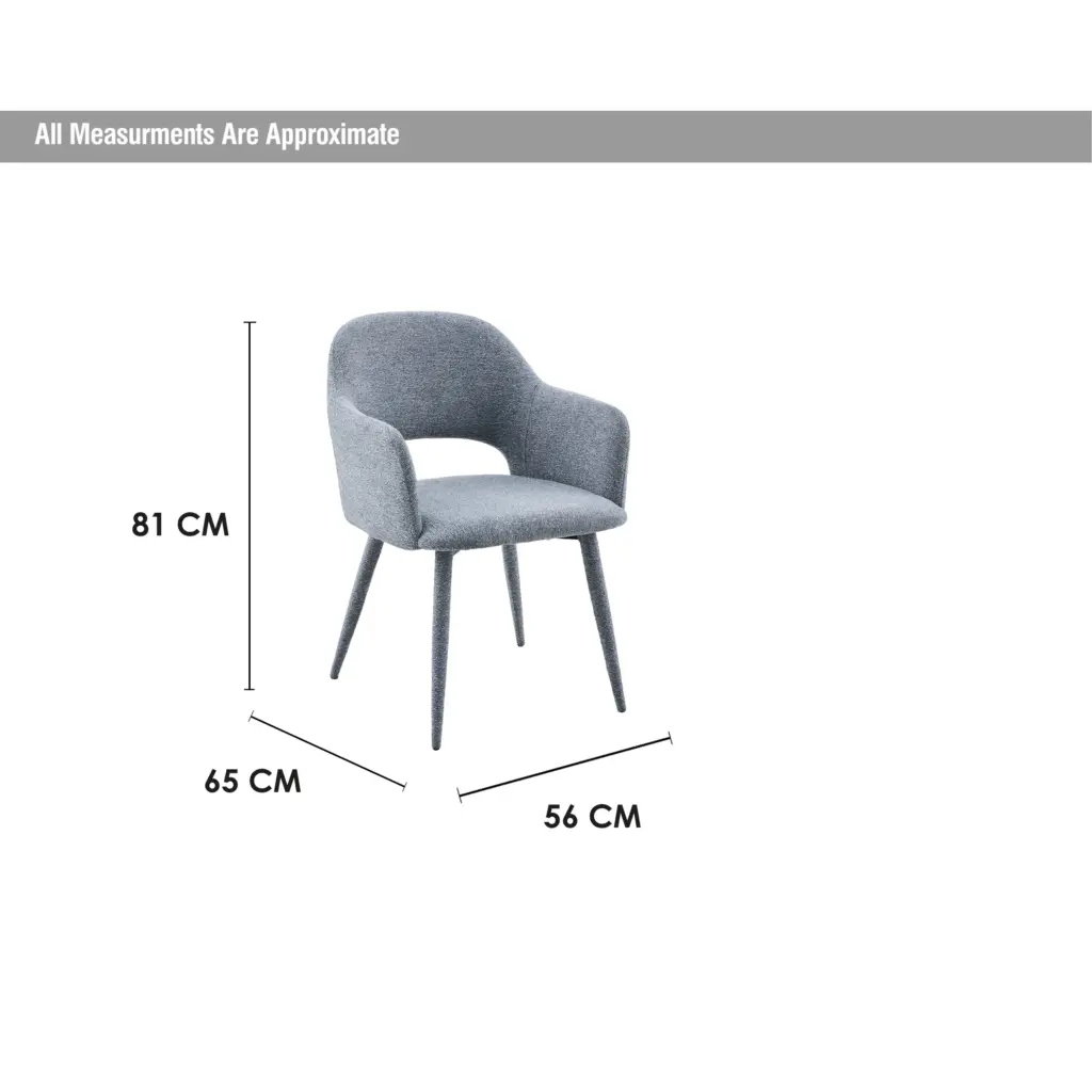 Layali Chair Grey Dim United Furniture
