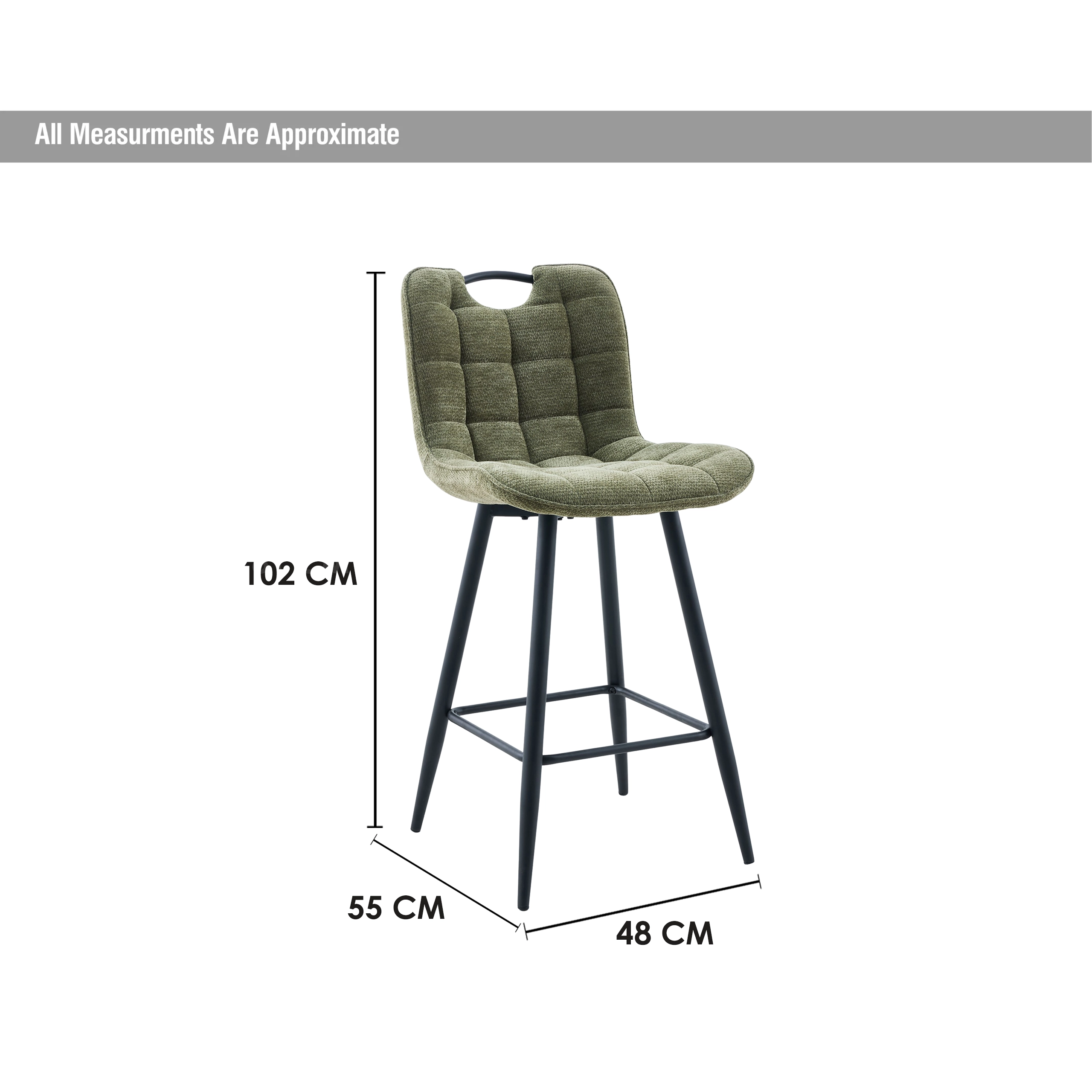 Nexa Bar Stool Green Dim United Furniture