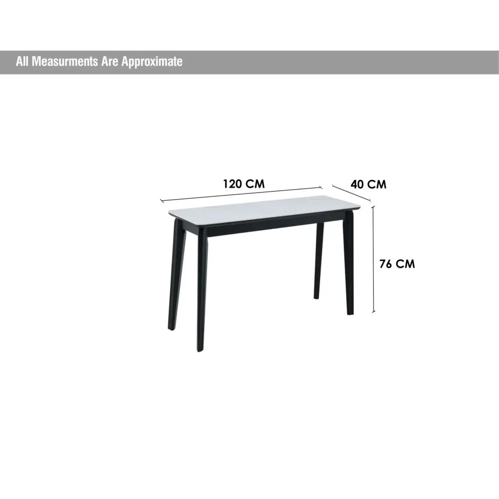 Nuvora Console Table Snow White Dim United Furniture
