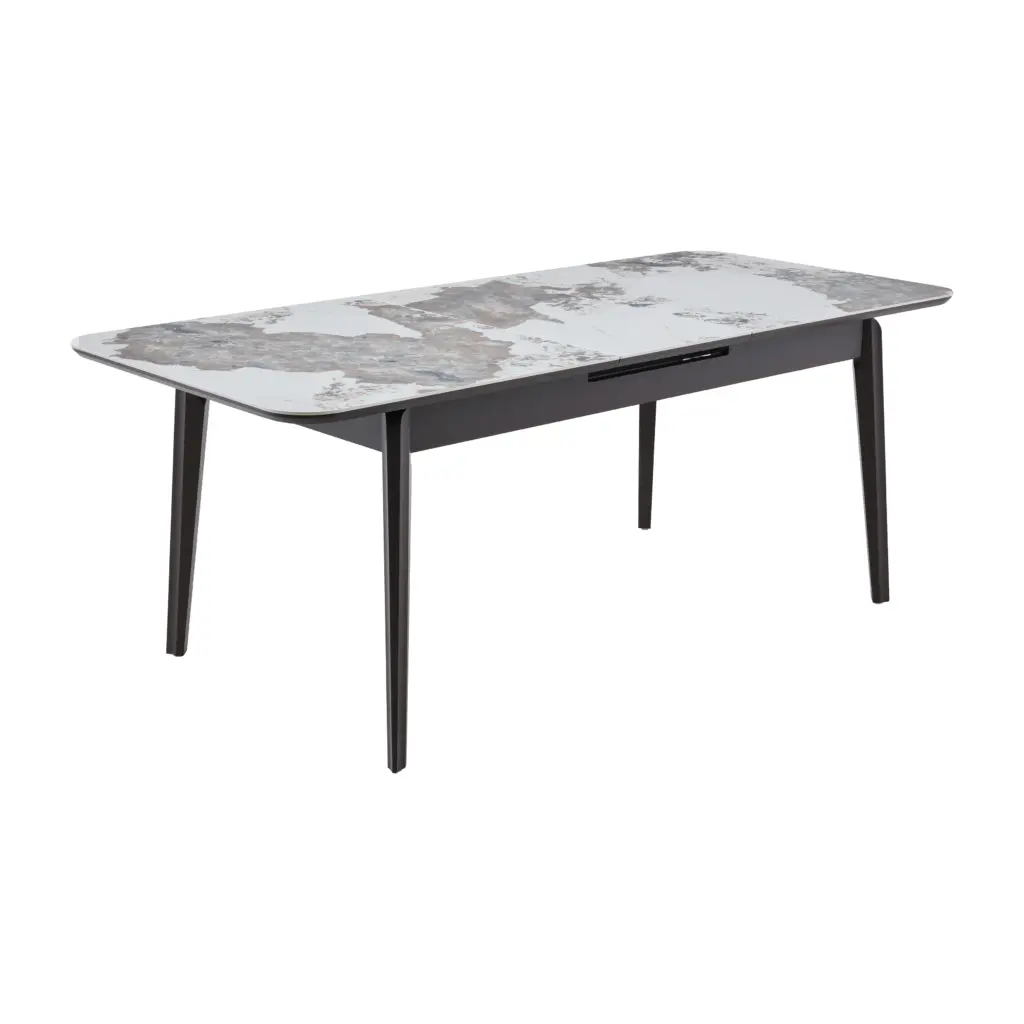 Nuvora Dining Table Light Grey Open Angle United Furniture