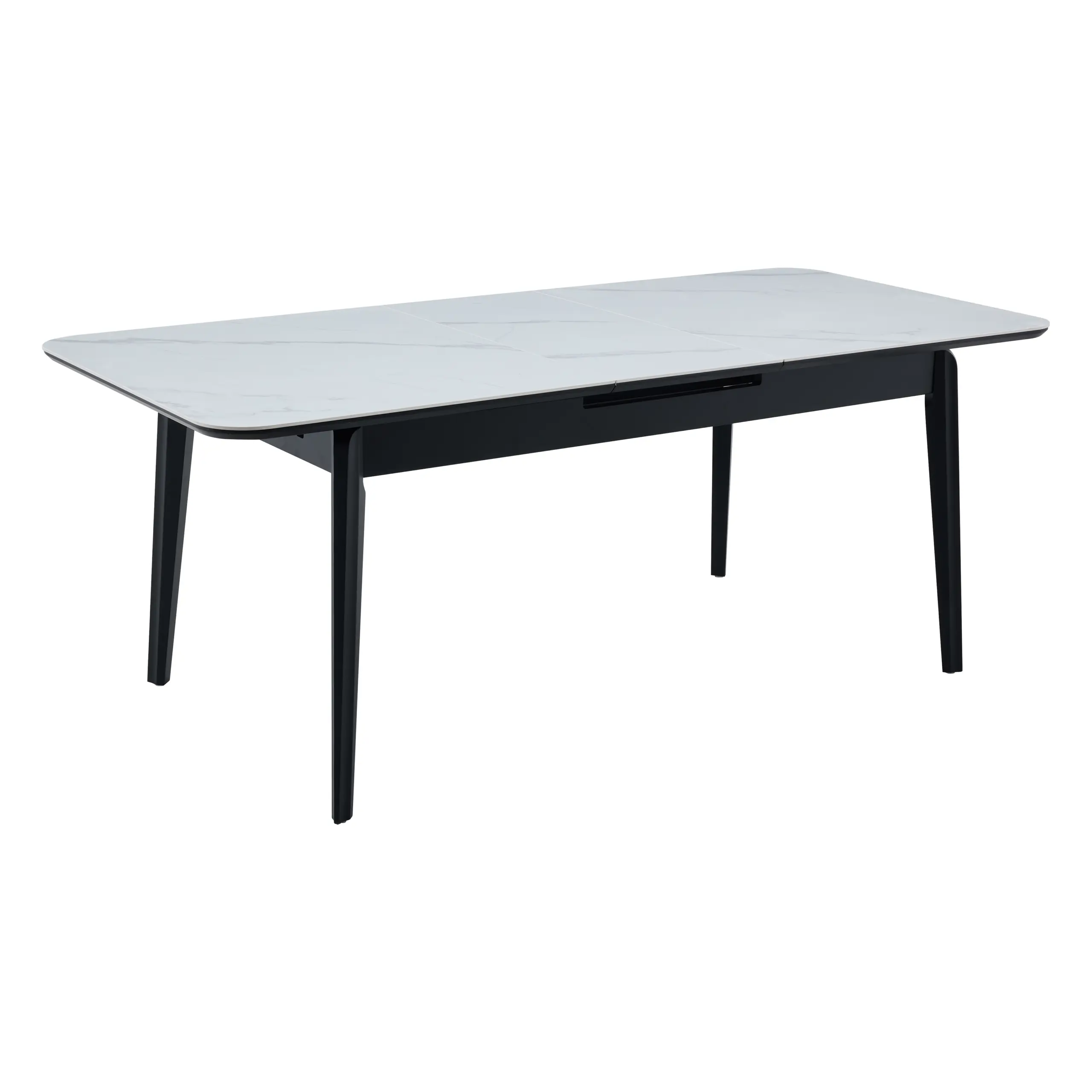 Nuvora Dining Table Snow Open Angle United Furniture