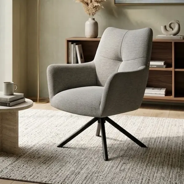 Lasai Swivel Dining Chair - Grey