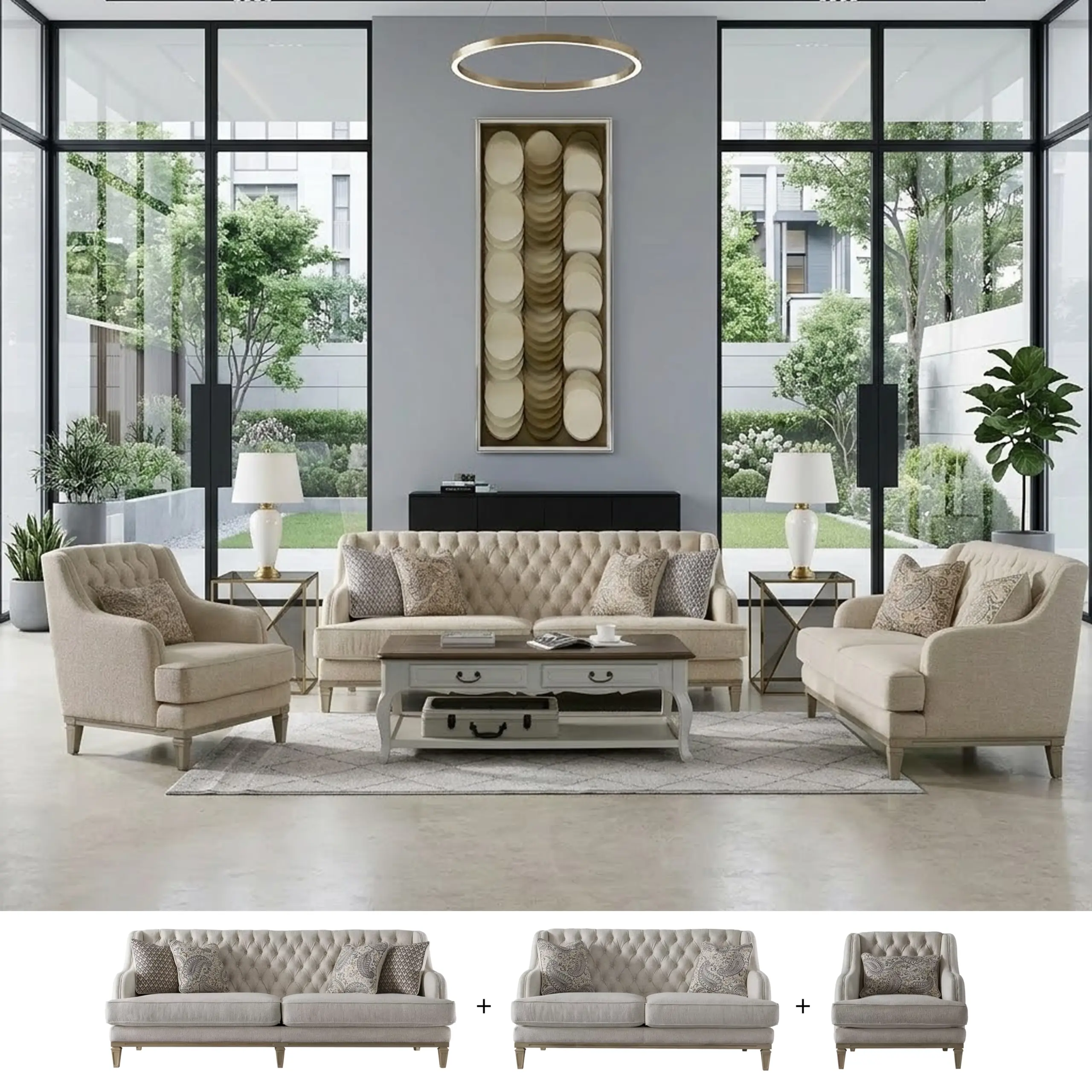 Mehnaz Sofa Set 321 Bg United Furniture