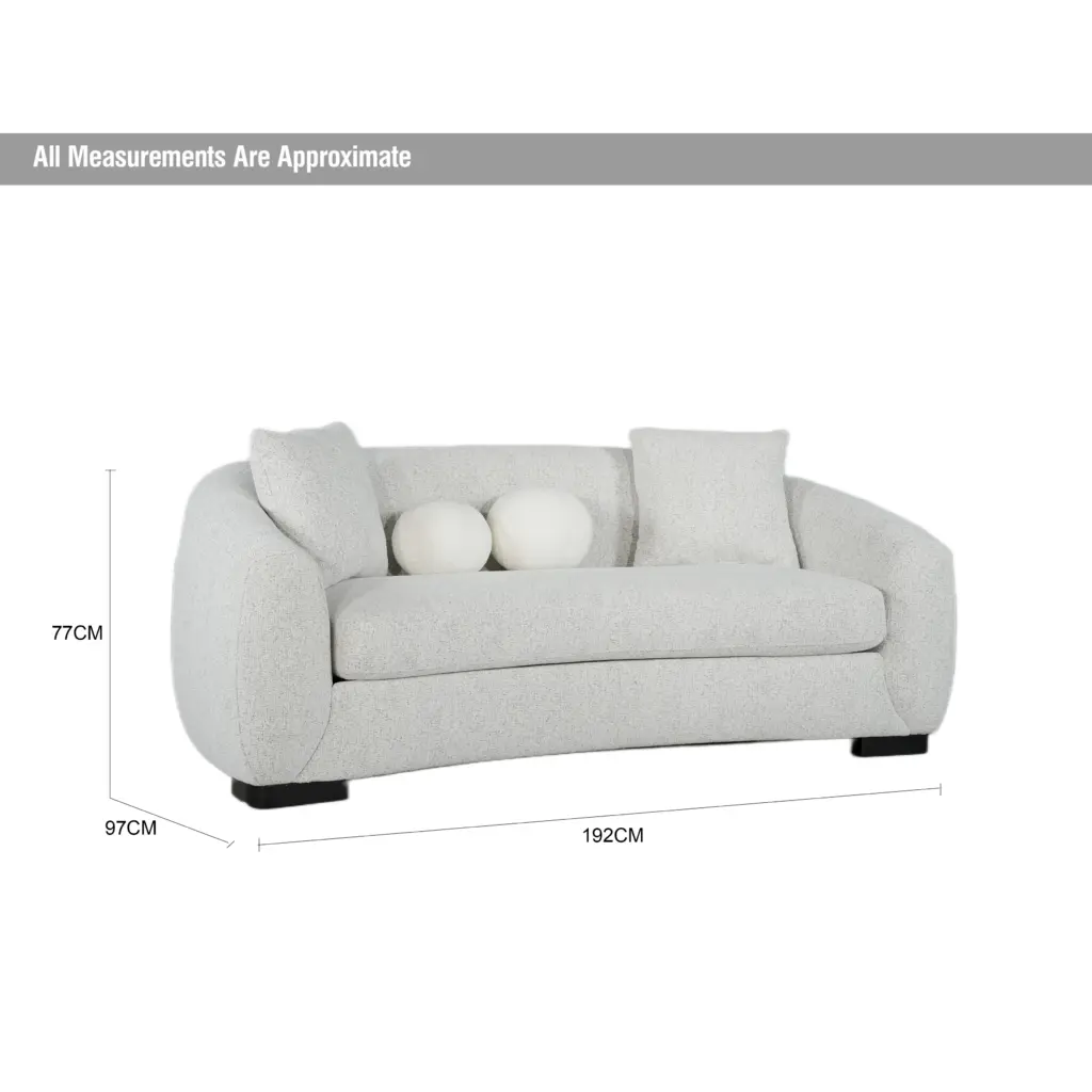 Arese Light Grey 2 Seater Dia United Furniture