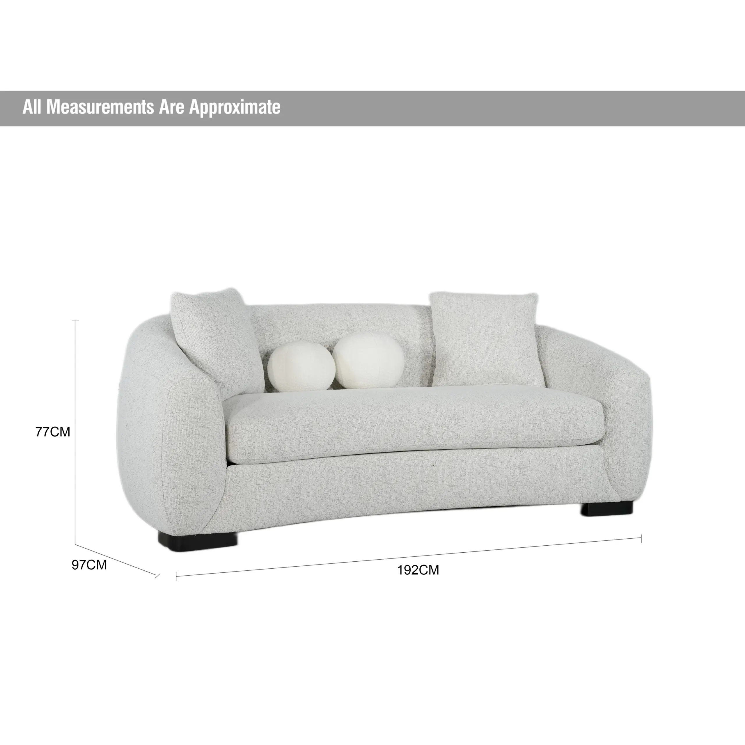 Arese Light Grey 2 Seater Dia United Furniture