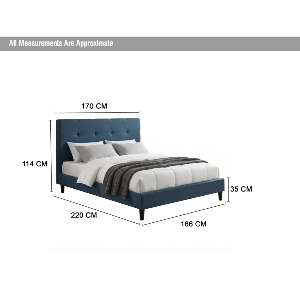 Arlo Queen Bed Blue Dim United Furniture