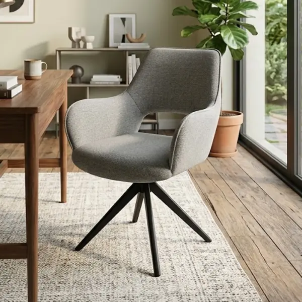 Barcia Swivel Dining Chair - Grey