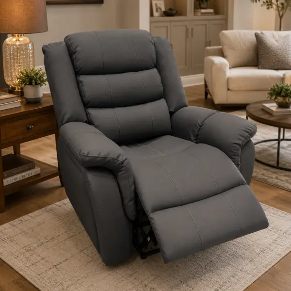 Calmiro Single Recliner - Dark Grey