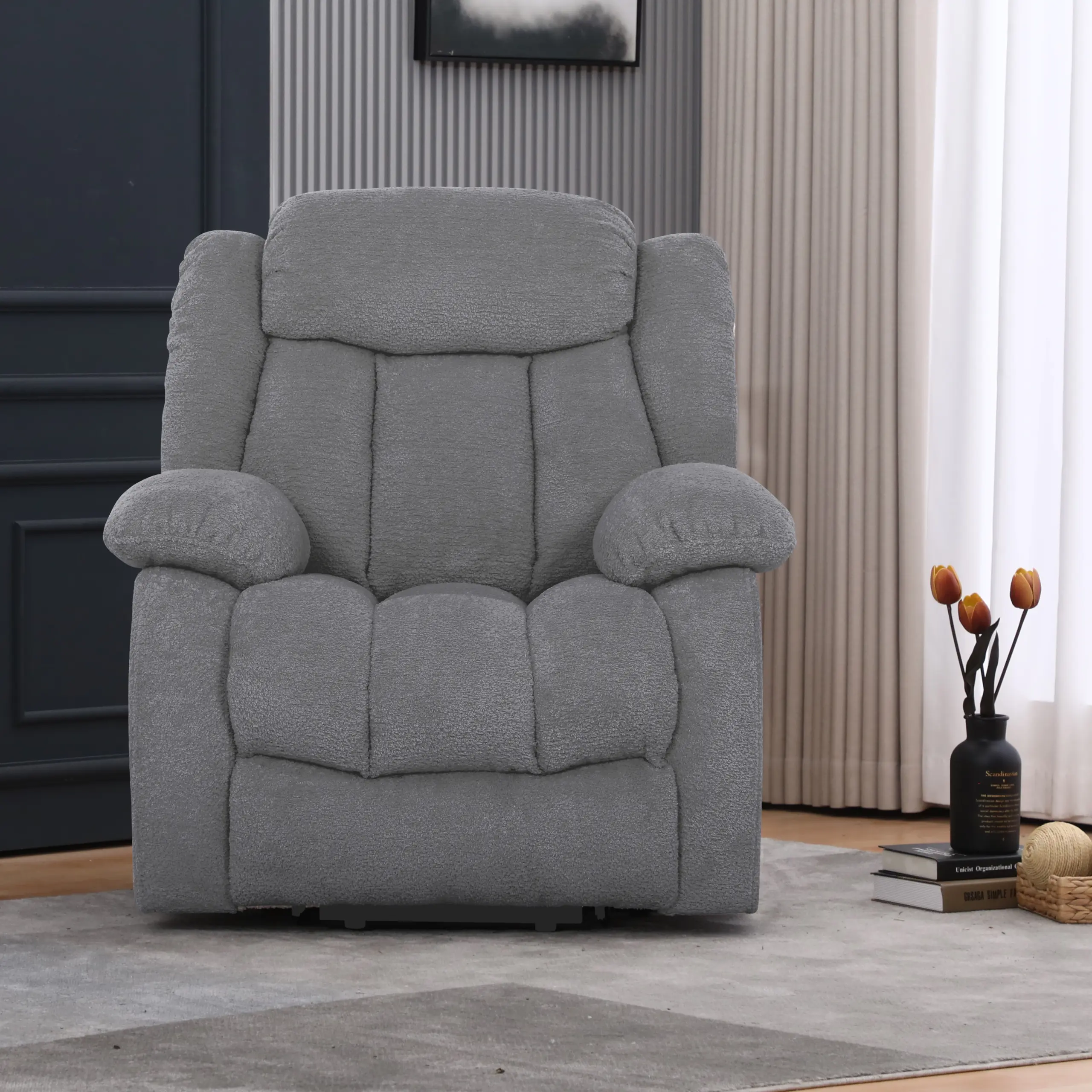 Dream Single Recliner Grey Bg2 United Furniture