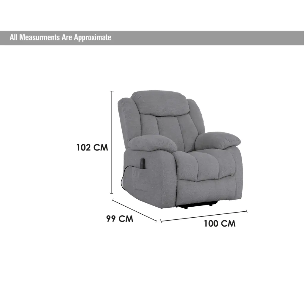 Dream Single Recliner Grey Dim United Furniture