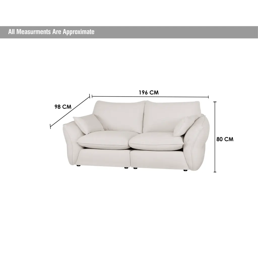 Elan Sofa 2 Cream Dim United Furniture