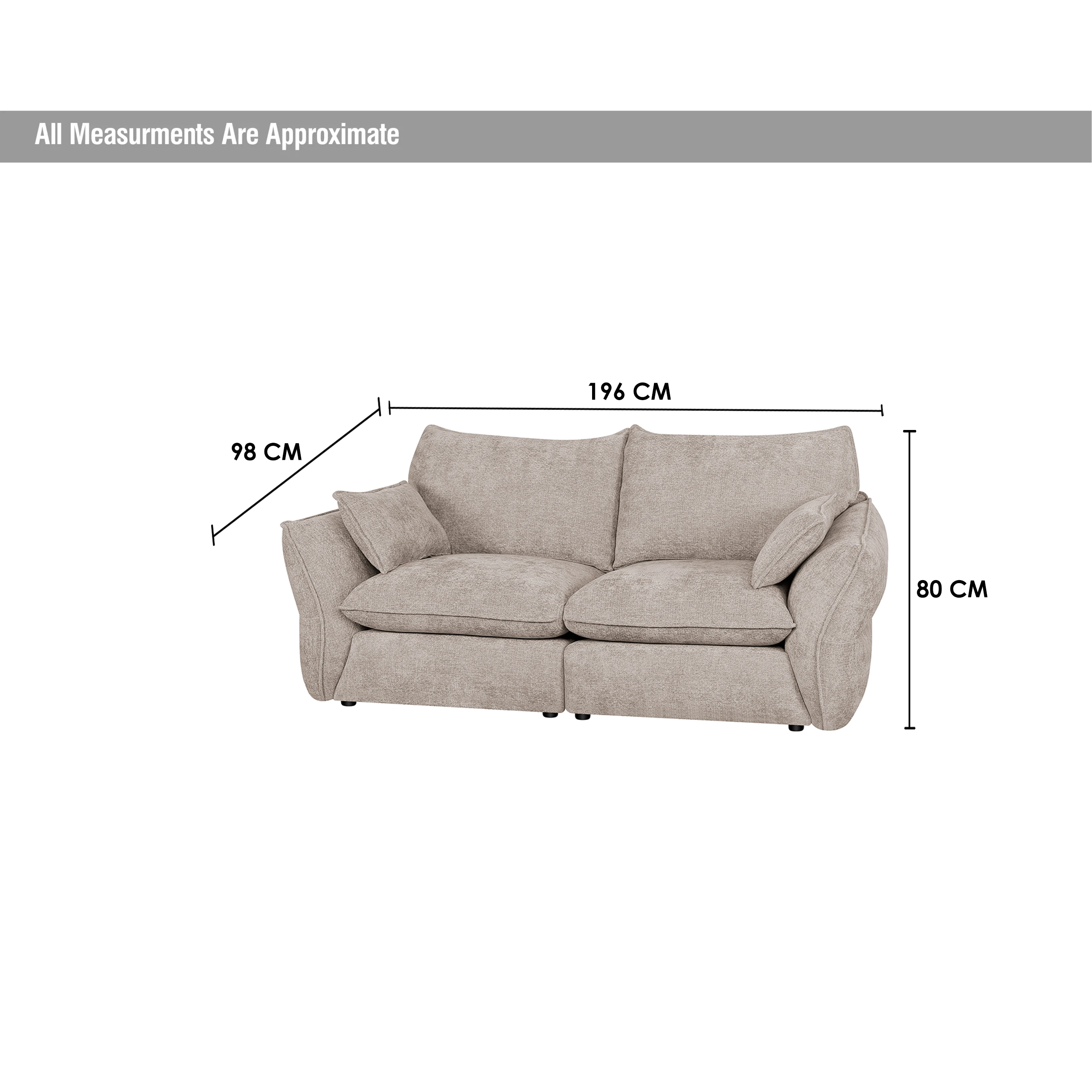 Elan Sofa 2 Light Brown Dim United Furniture