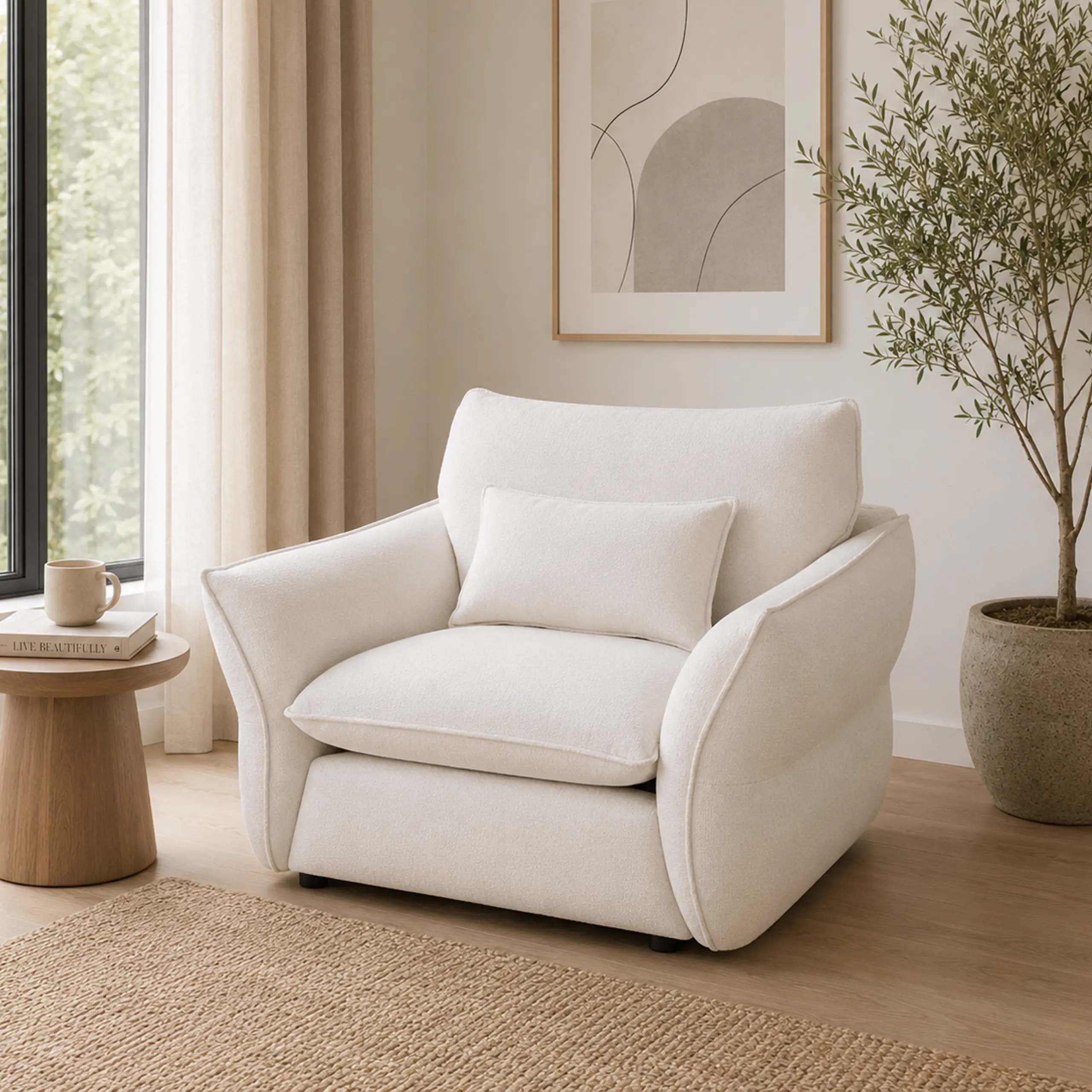 Elan Sofa Single Cream Bg United Furniture