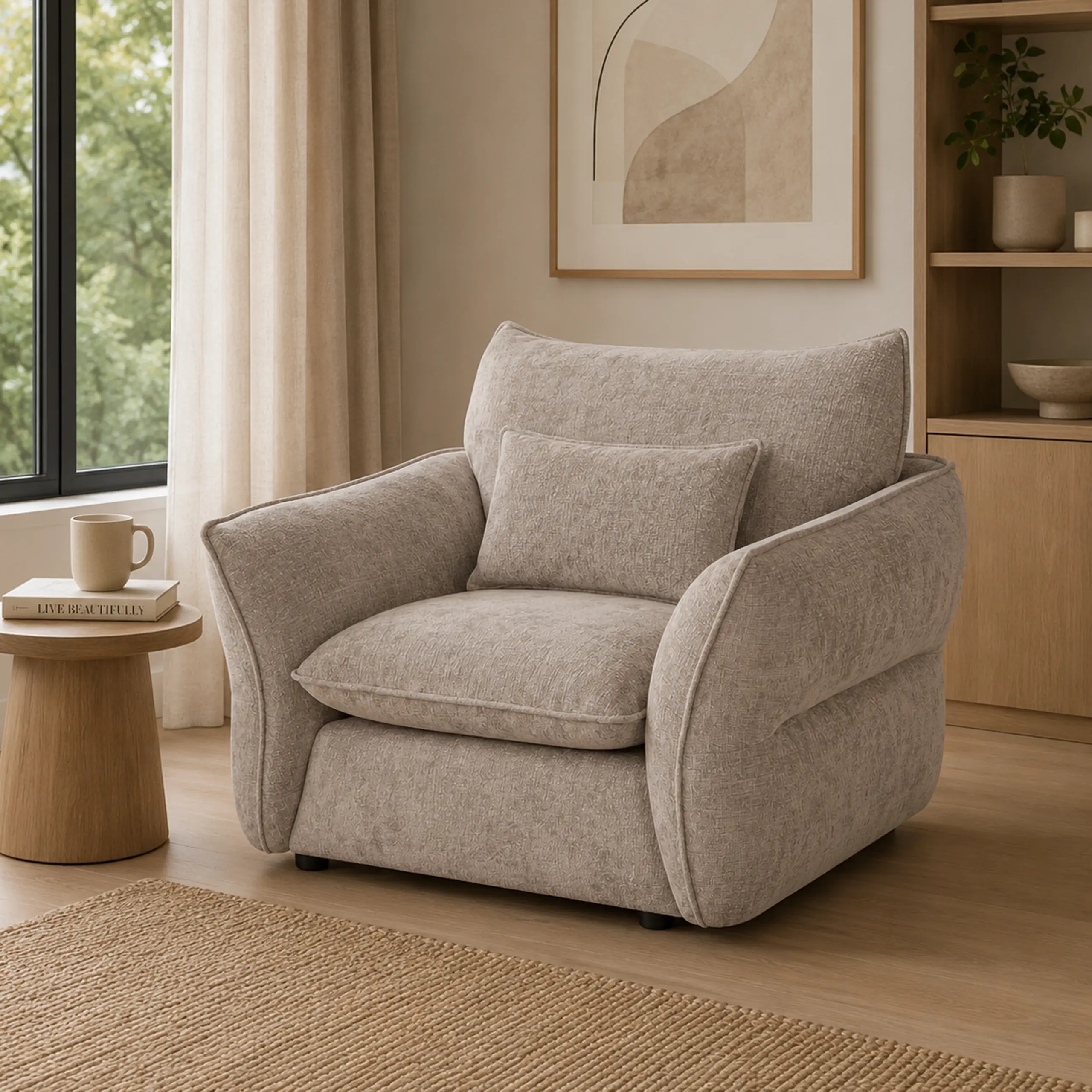 Elan Sofa Single Light Brown Bg United Furniture