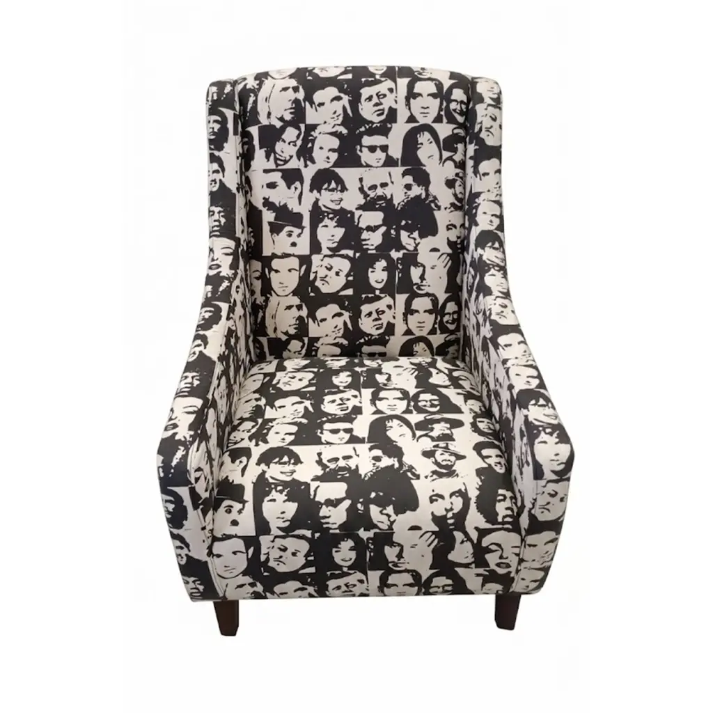 Face Print Arm Chair Scaled United Furniture