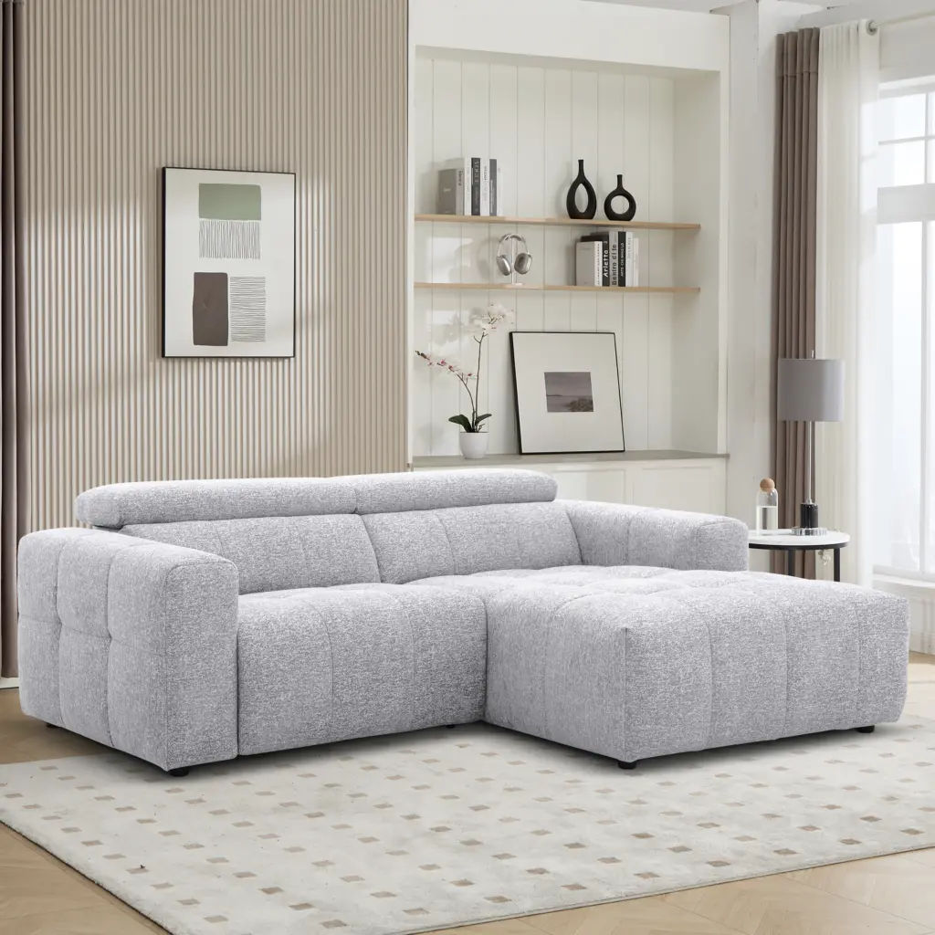 Flowmotion Corner Sofa Light Grey Left Bg United Furniture