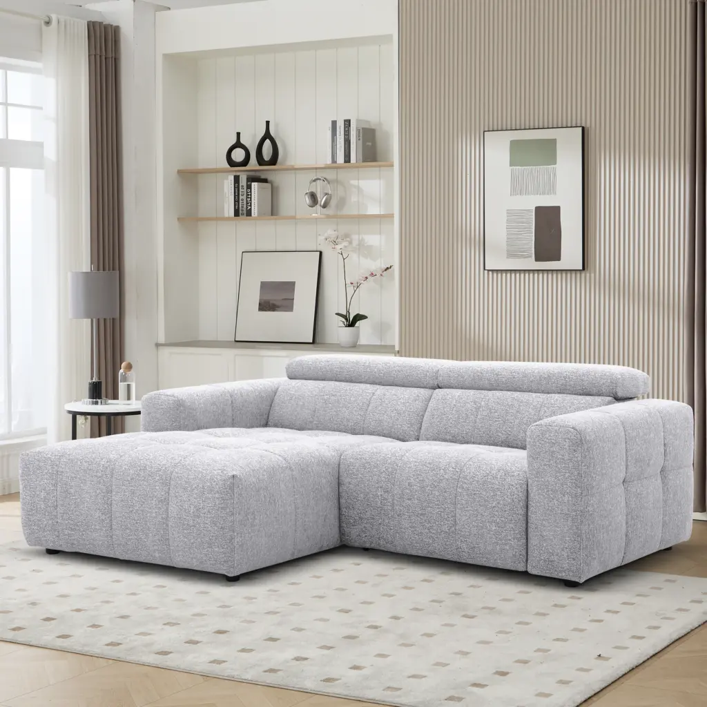 Flowmotion Corner Sofa Light Grey Right Corner Bg United Furniture