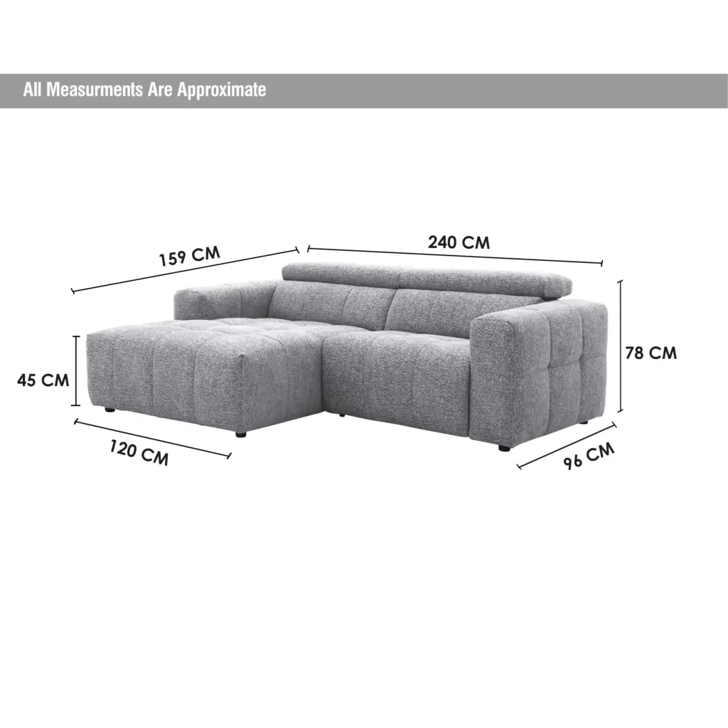 Flowmotion Right Corner Sofa Grey Dim United Furniture