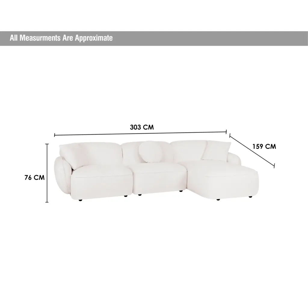 Fog Left Corner Sofa Beige Scaled Dim United Furniture