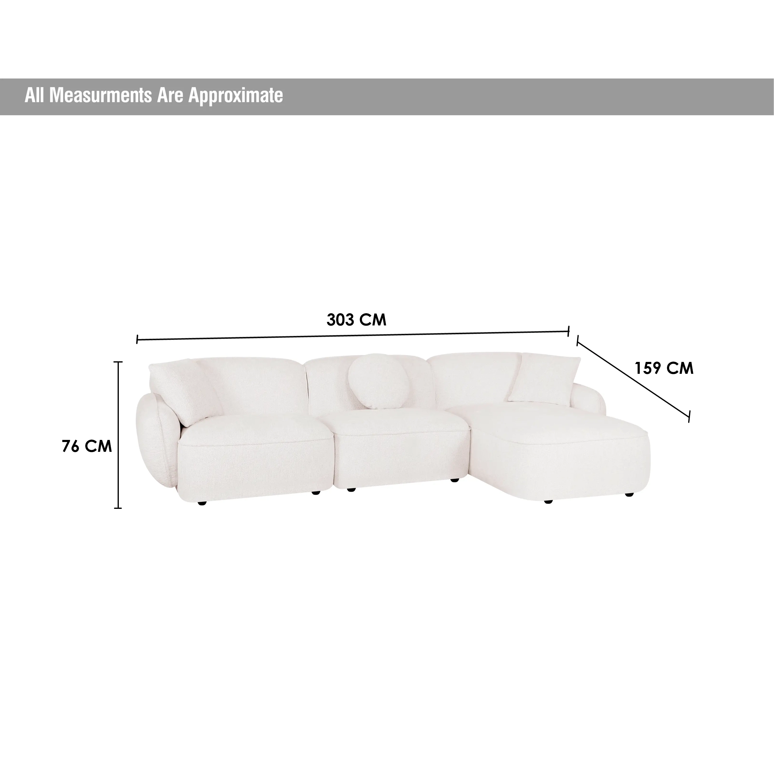 Fog Left Corner Sofa Beige Scaled Dim United Furniture