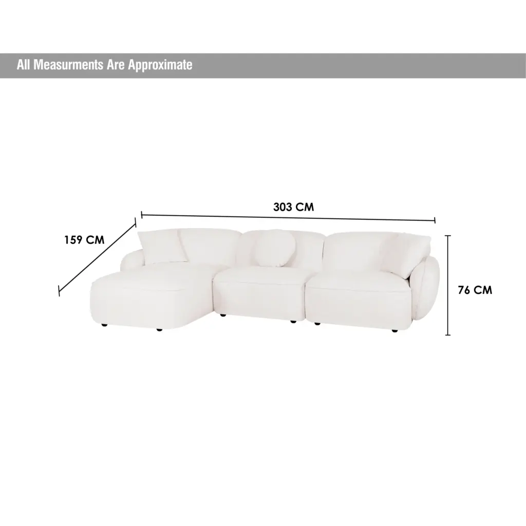 Fog Right Corner Sofa Beige Scaled Dim United Furniture