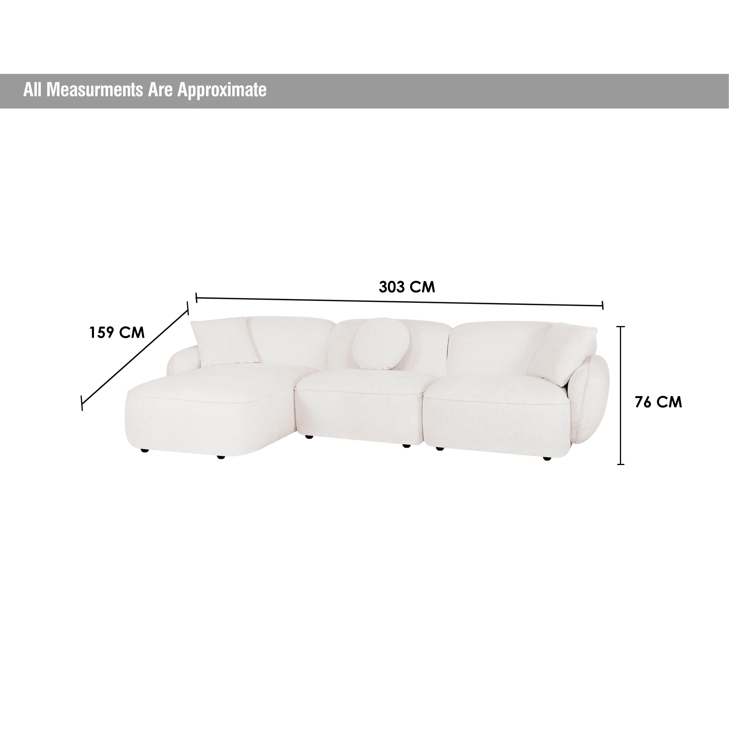 Fog Right Corner Sofa Beige Scaled Dim United Furniture