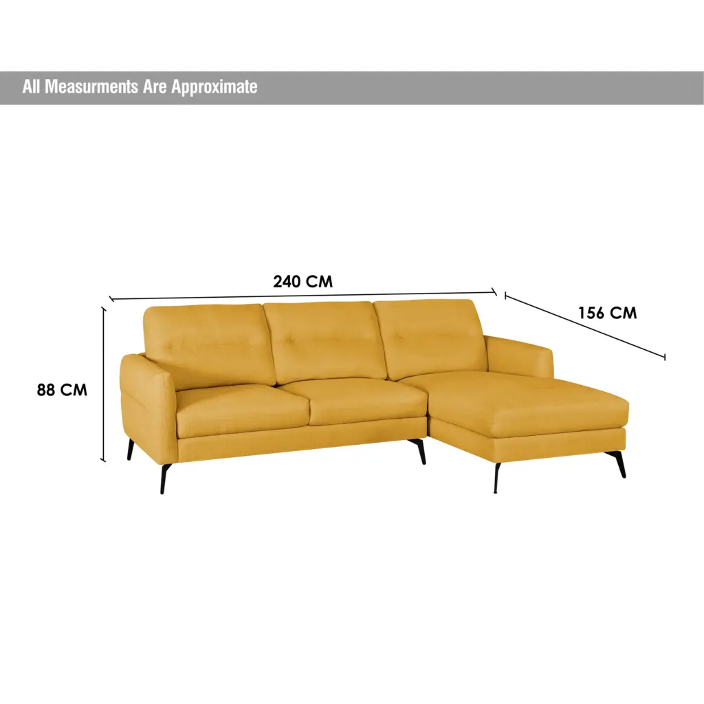 Nest Left Corner Sofa Yellow Dim United Furniture