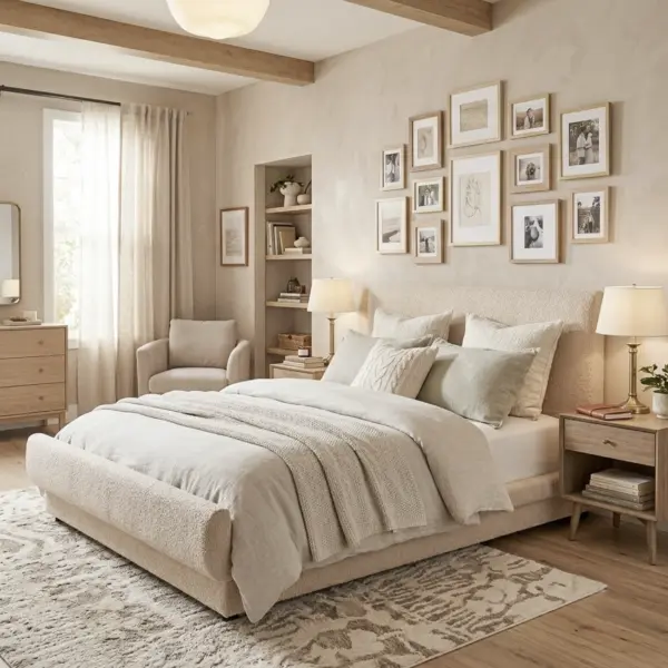 Novara King Bed - Light Brown