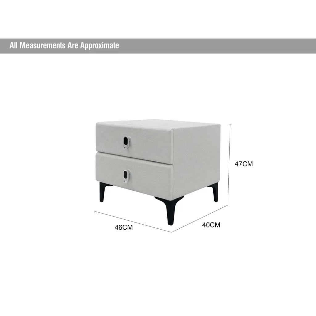 Novara Night Stand Beige Dia United Furniture