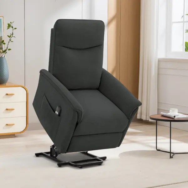 Prestio Single Seater with Power Recliner and Lift Option - Dark Grey