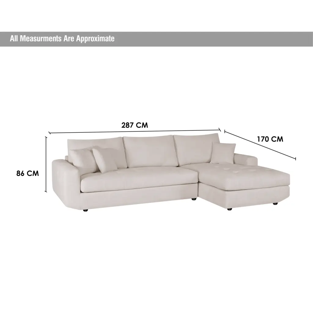 Solace Left Corner Beige Dim United Furniture