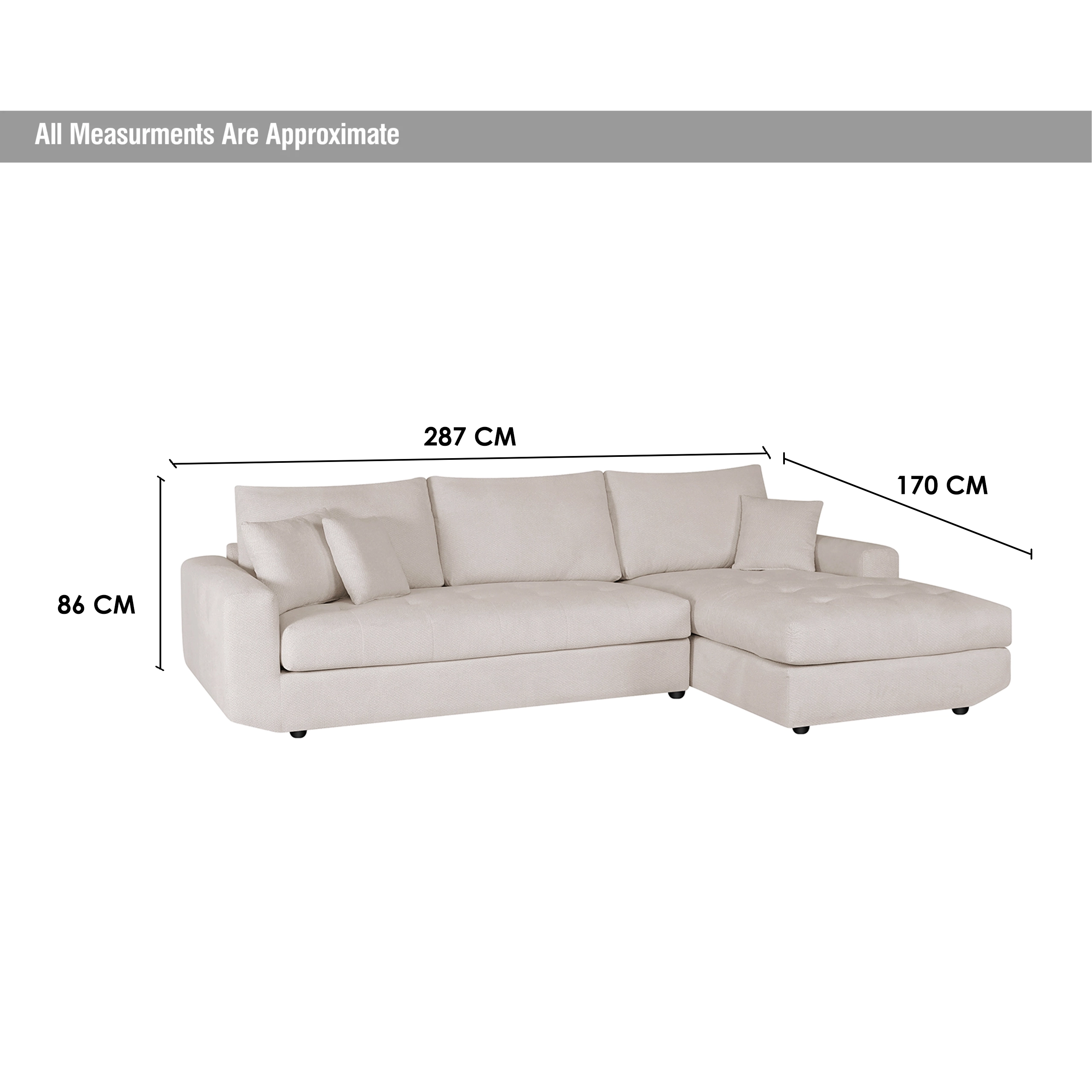 Solace Left Corner Beige Dim United Furniture