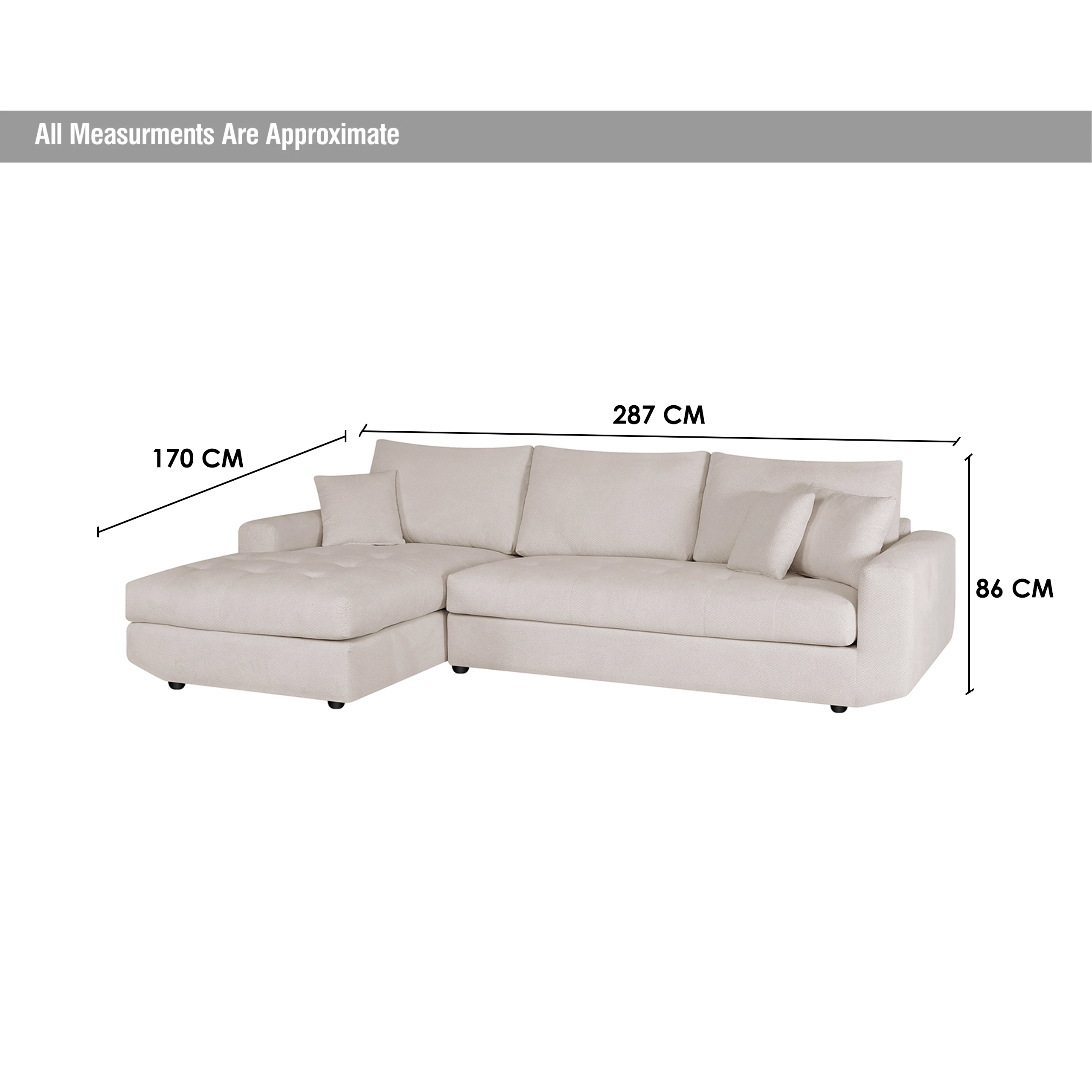 Solace Right Corner Beige Dim United Furniture