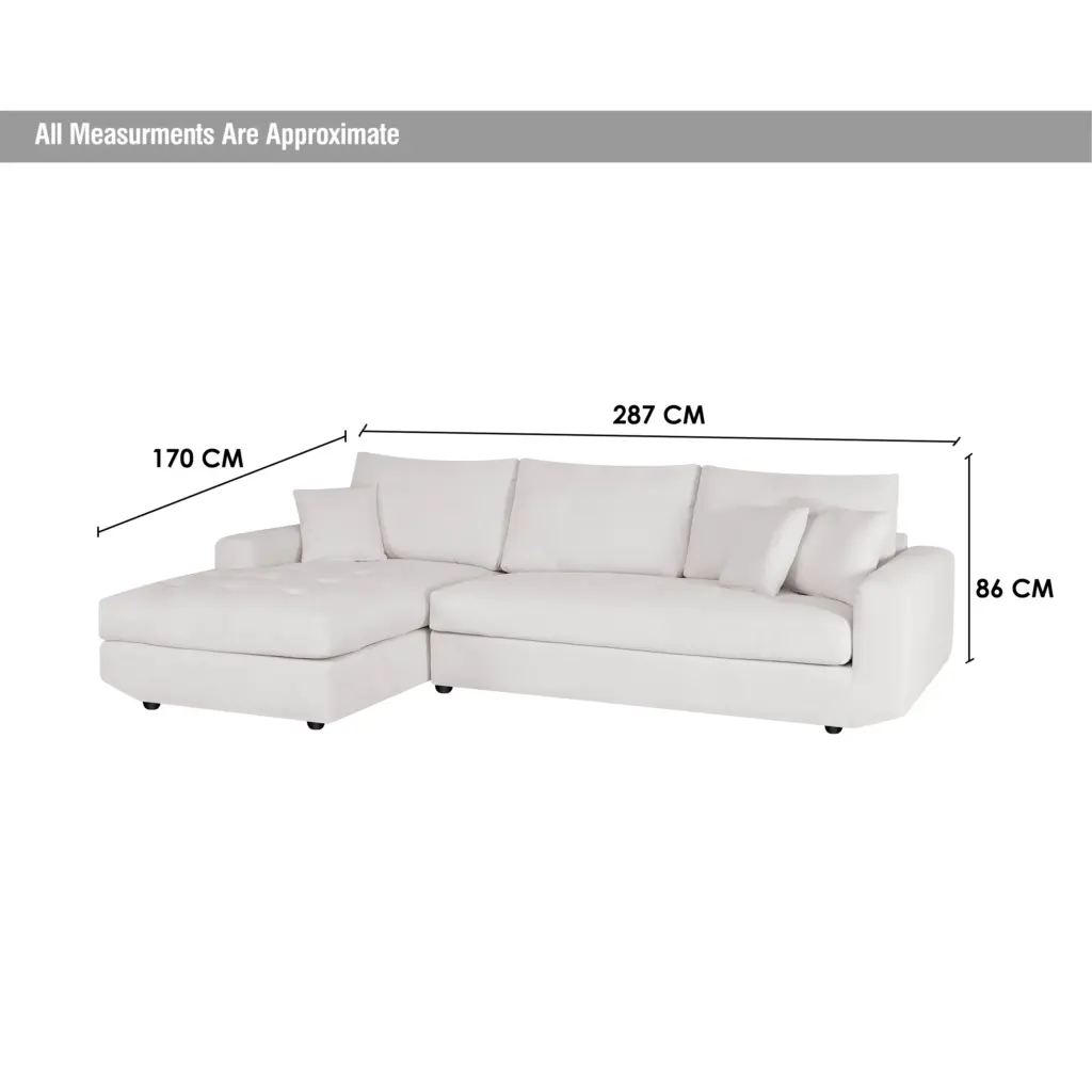 Solace Right Corner Cream Dim United Furniture